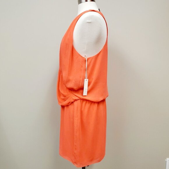 Rory Beca Silk Orange Red Dress Sz L NWT - Picture 5 of 8
